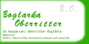 boglarka oberritter business card